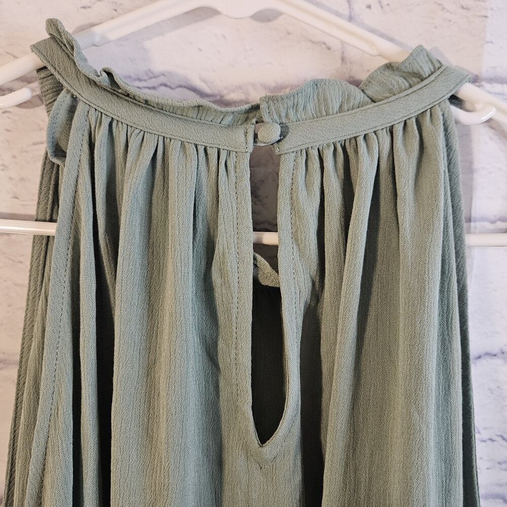 Torrid Mini Crinkle Gauze Ruffle Neck Tiered Dress Size 4X (26) NWT Green - Picture 4 of 7